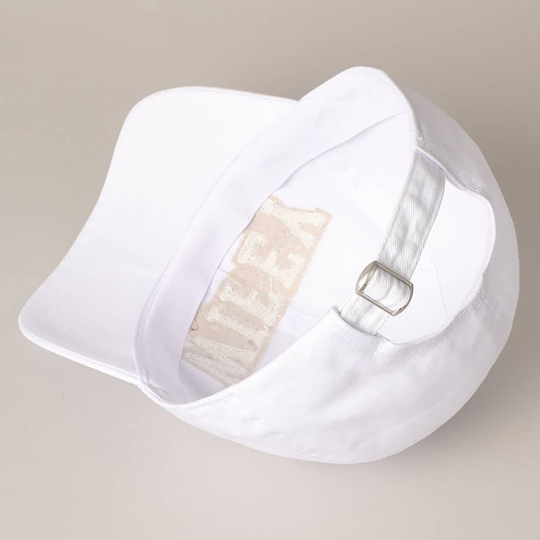 WIFEY Chenille Letter Patch Cotton Baseball Cap- White