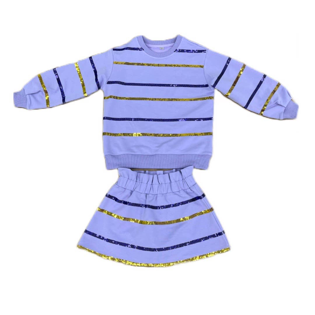 Game Day Purple & Gold Sweatshirt Set