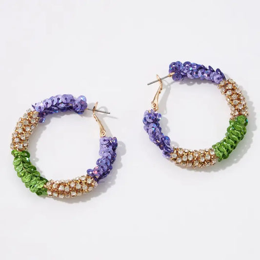 Mardi Gras Sparkly Earrings