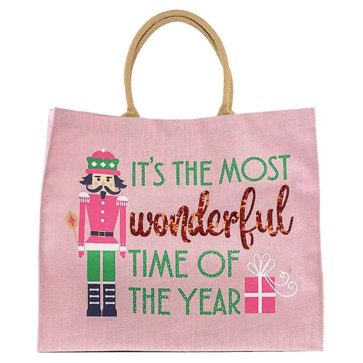 Most Wonderful Time Carryall Tote Light Pink/Multi 22x19x8