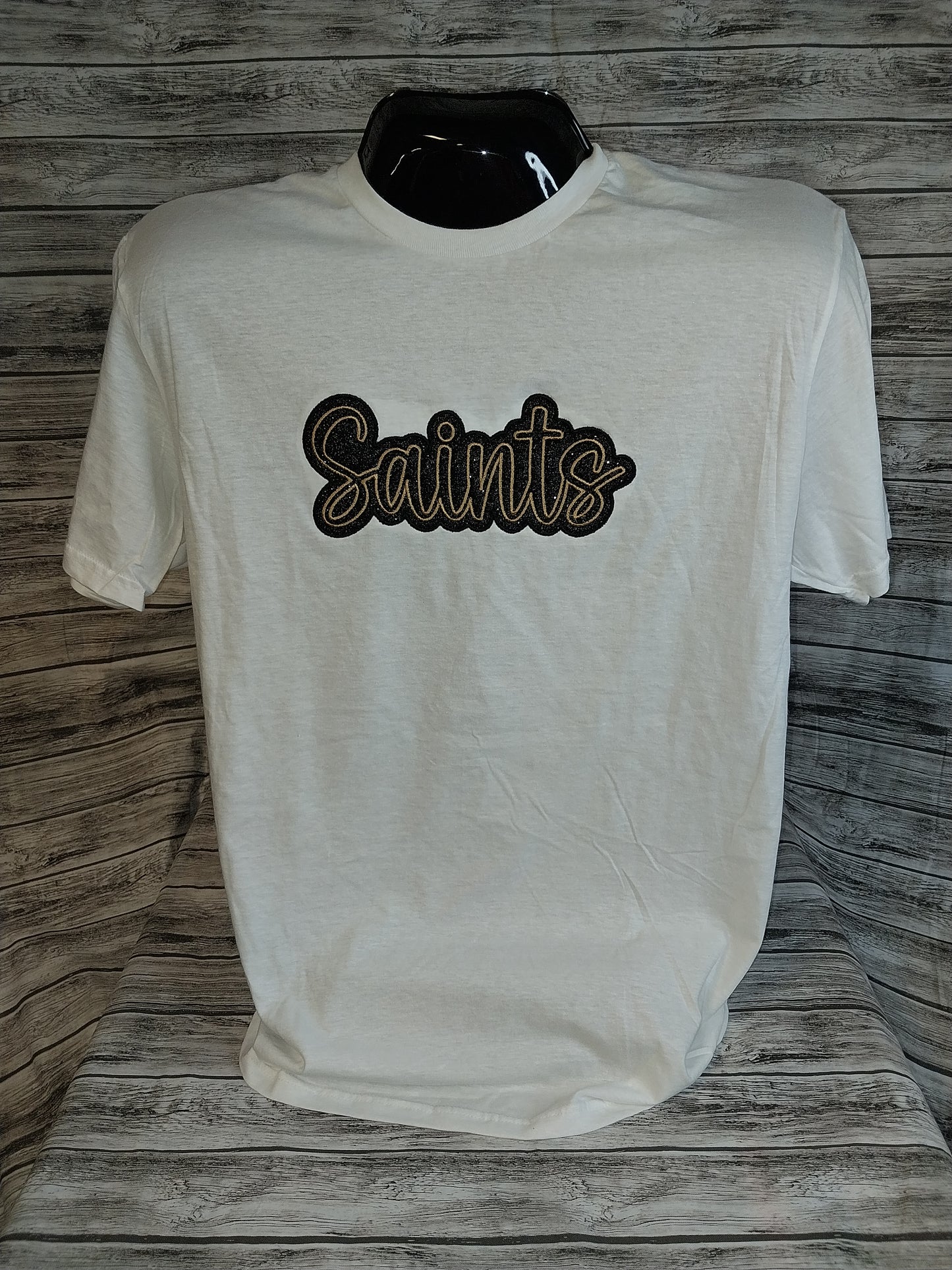 Glitter Double Layer Embroidered Mascot T-Shirt-Saints