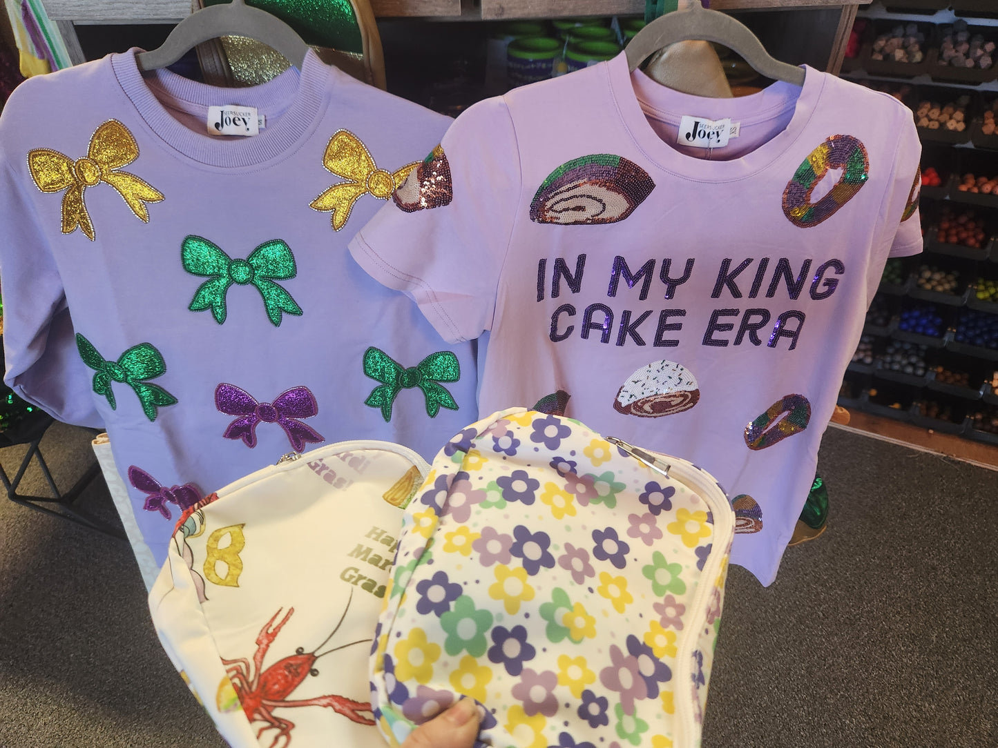 Mardi Gras Flower Belt Bag