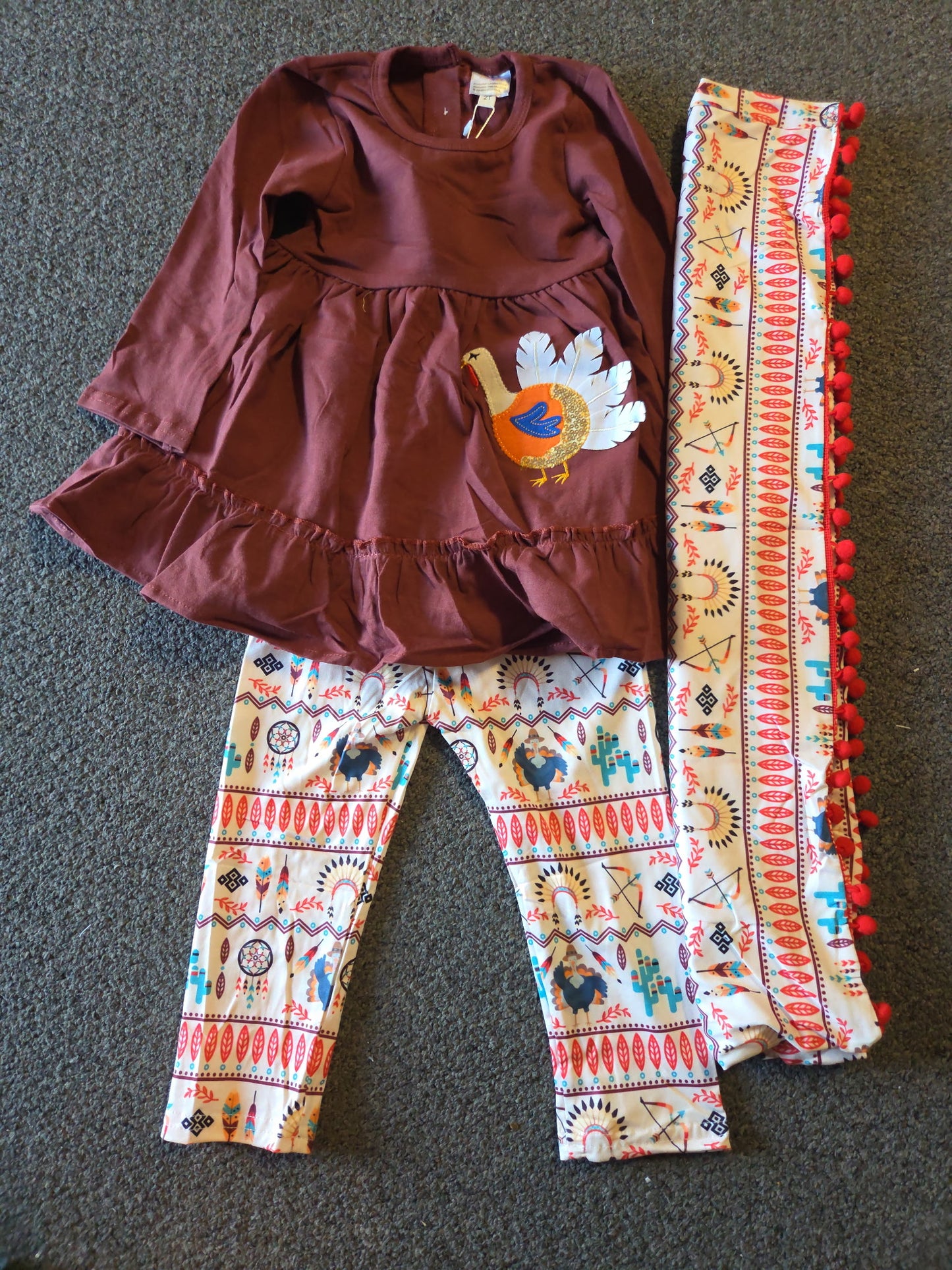 Maroon Turkey 3 Piece Pant Set