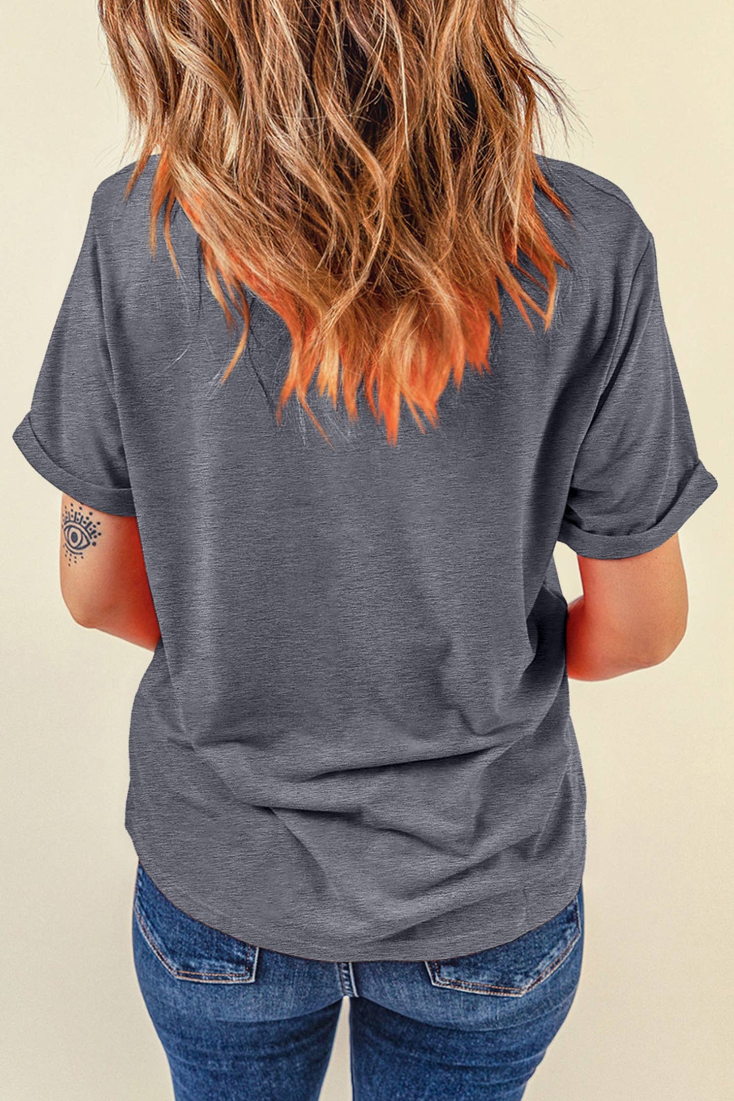 Sequin Basball Patch Graphic T Shirt