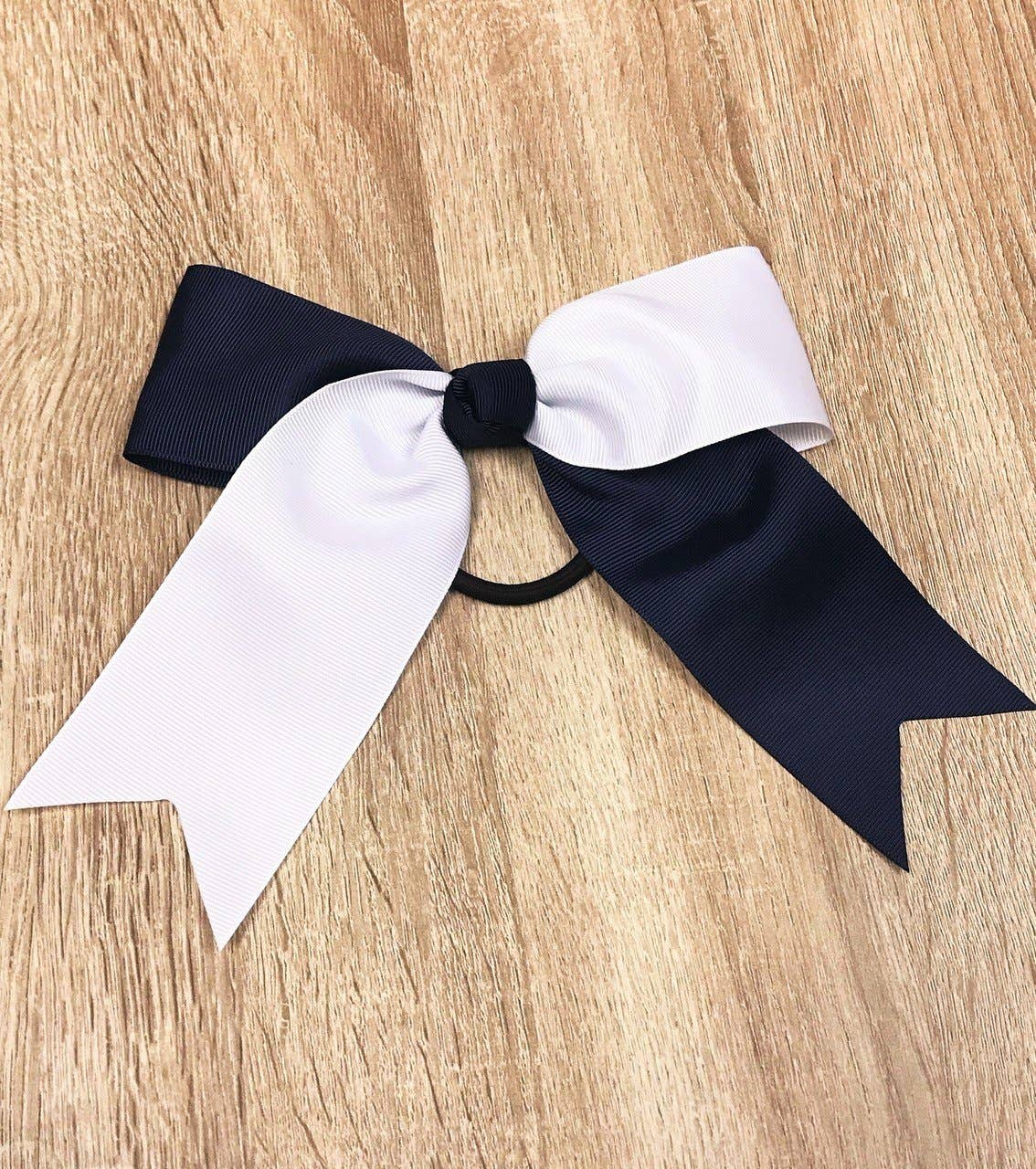 School Spirit Cheer Bows: Purple/Yellow