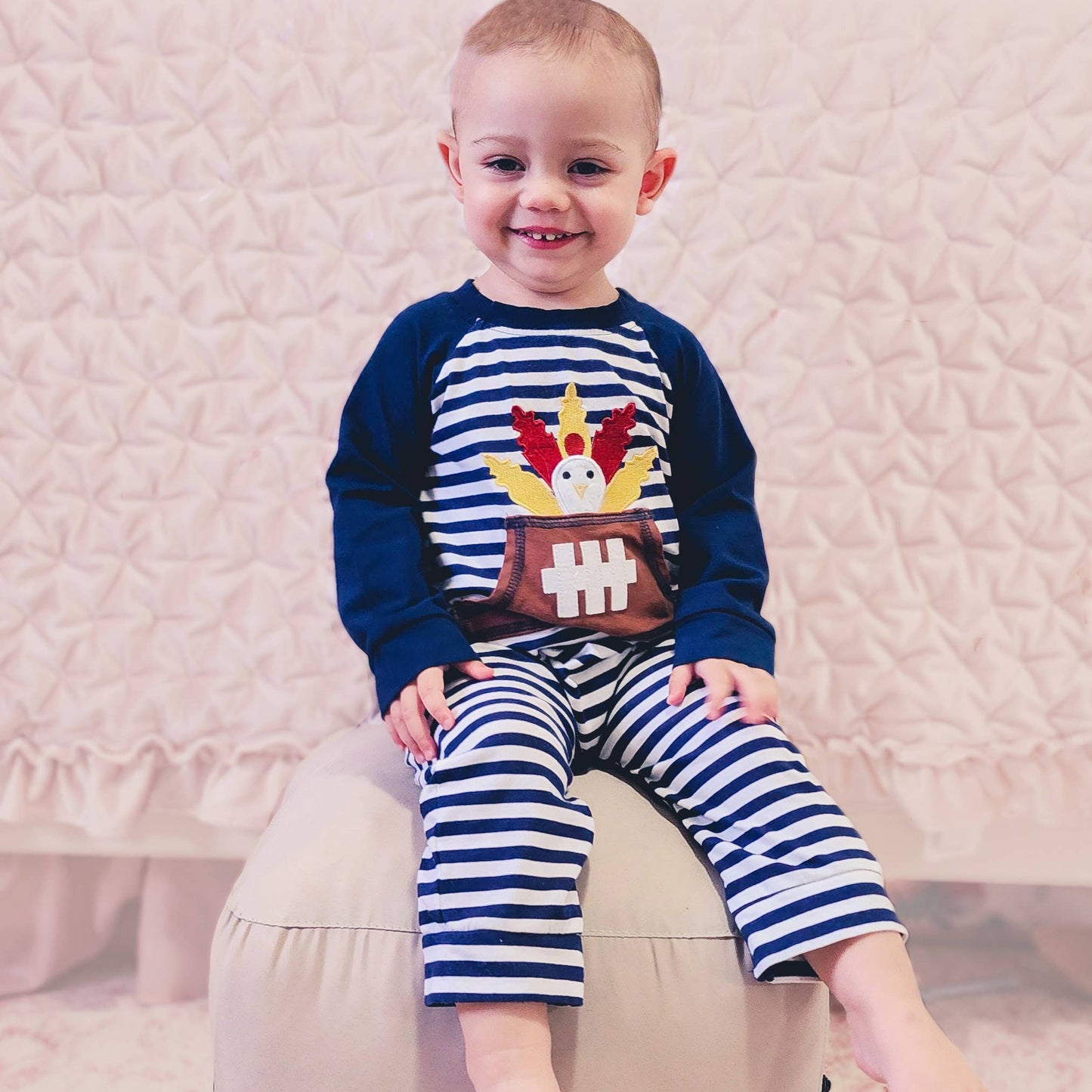Boys Turkey Football Romper