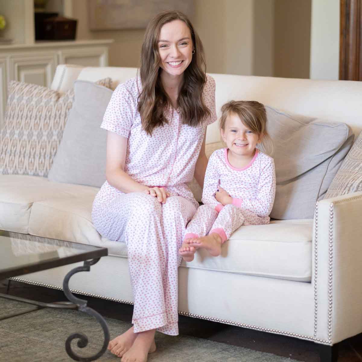 Sweetheart Pajamas Toddler- White/Pink
