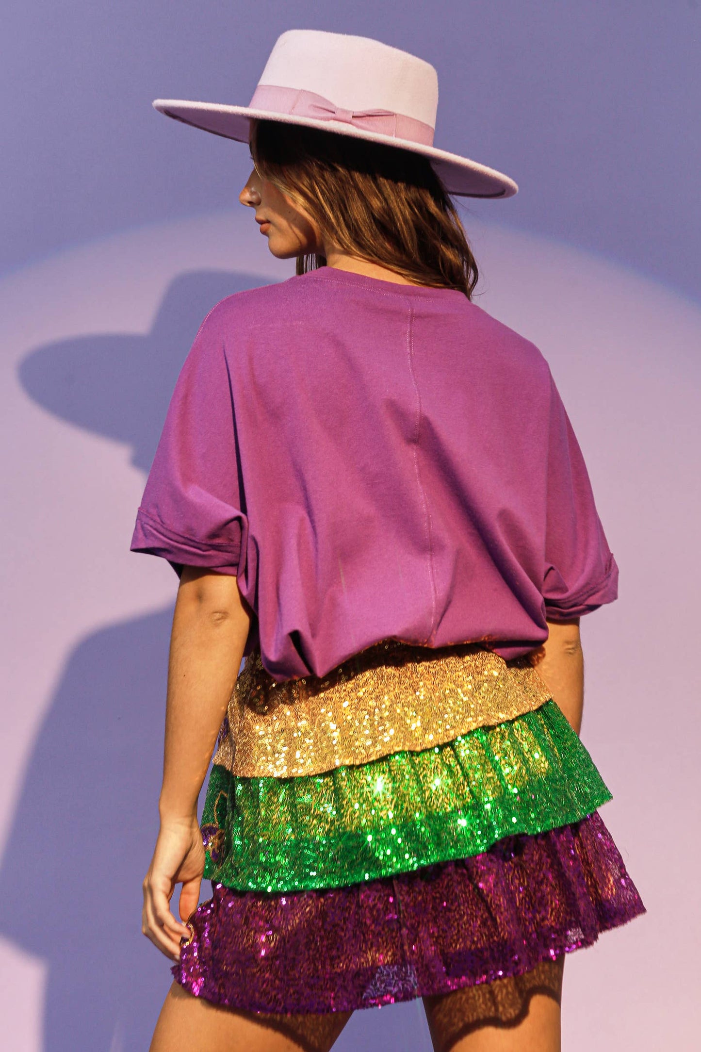 Mardi Gras Patch Tee- Black