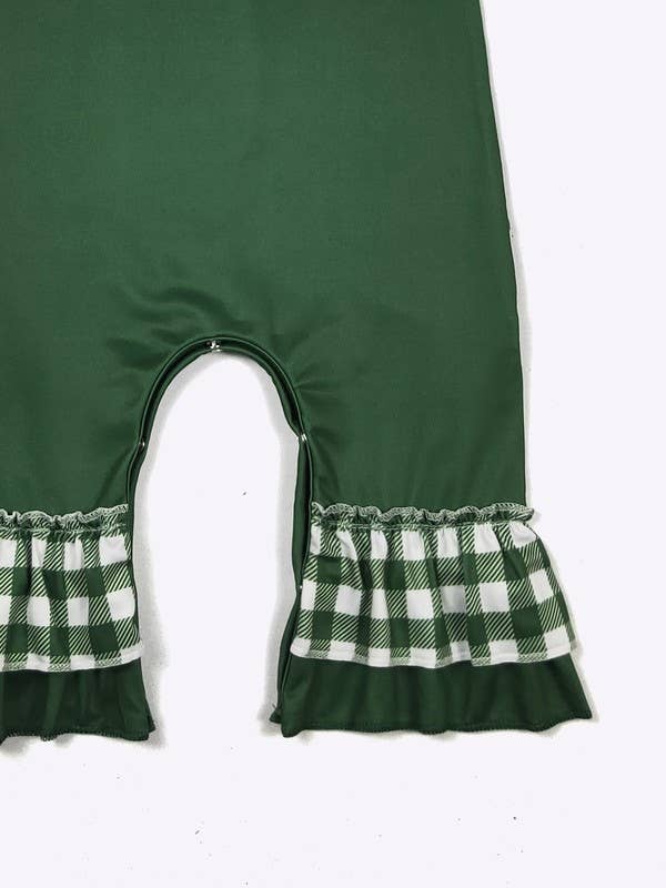 Team Spirit Baby Romper-Green Embroidery