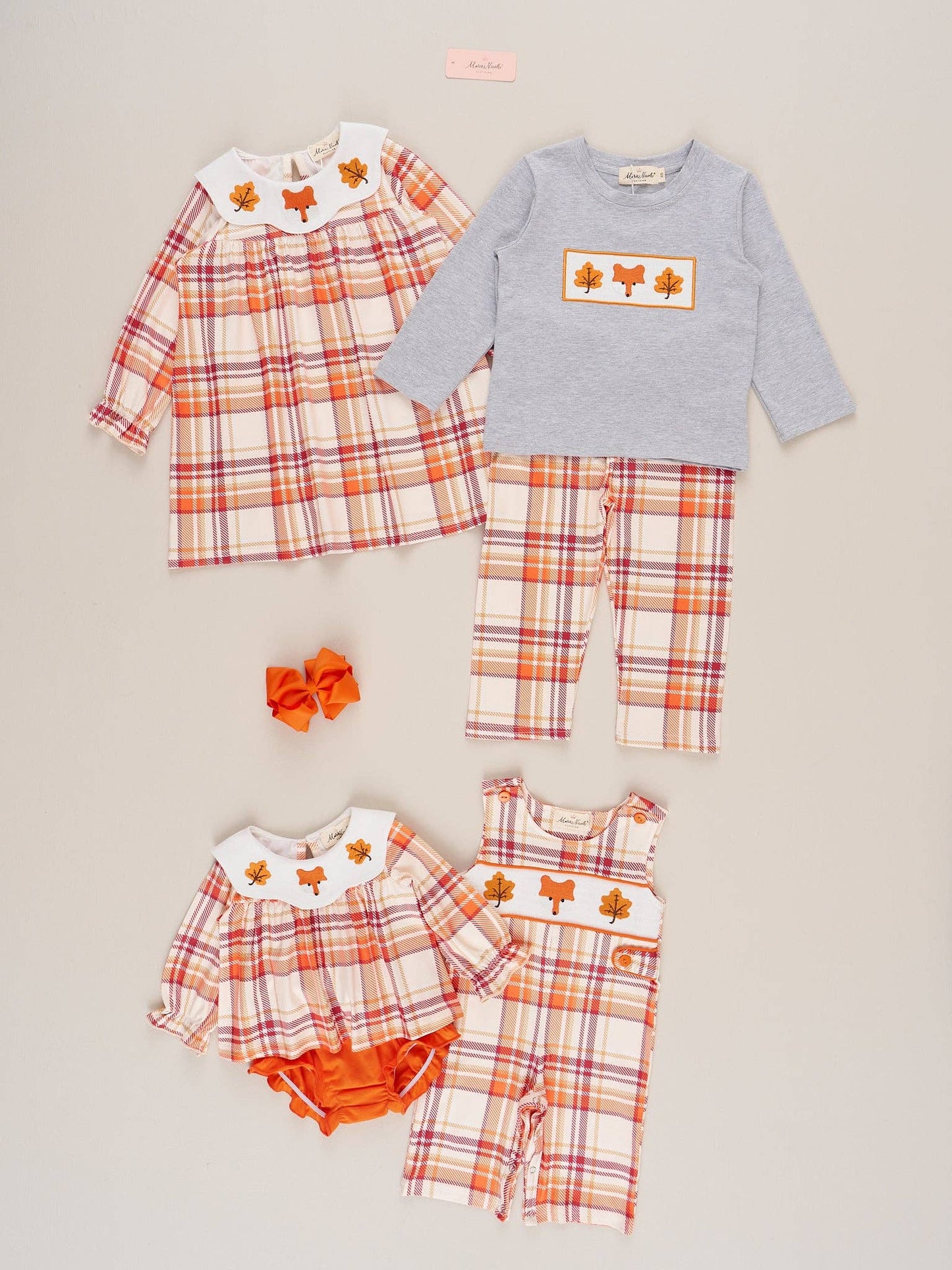 Cabin Critter Smocked Embroidered Plaid Johnny