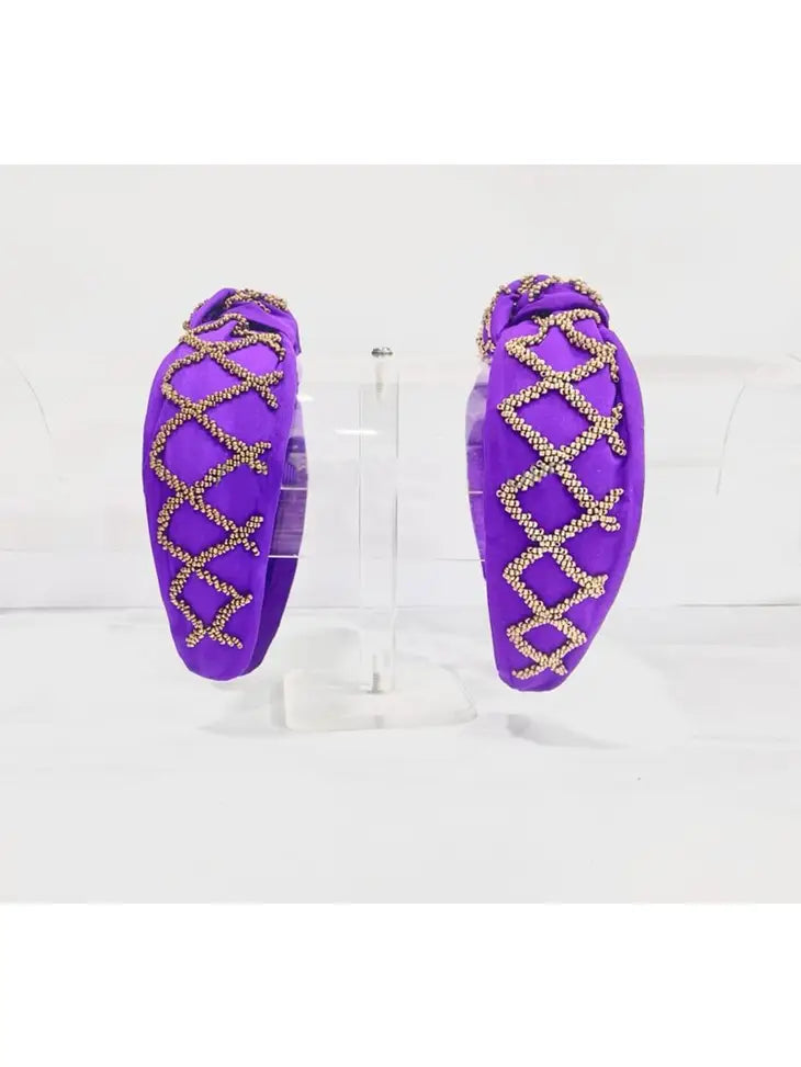Criss Cross Seed Bead Headband
