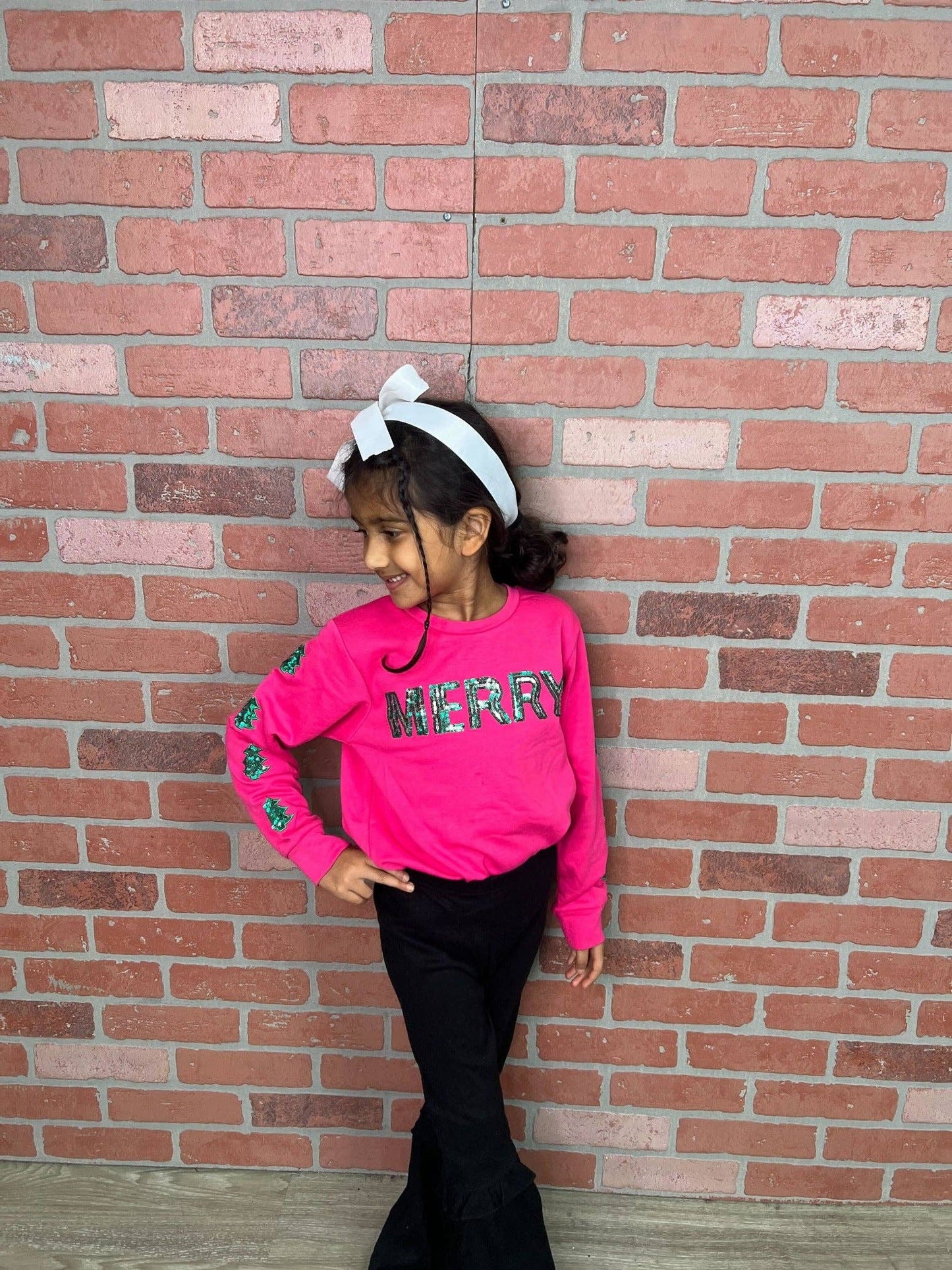 Merry Girls Pink Pullover Sweater- Pink