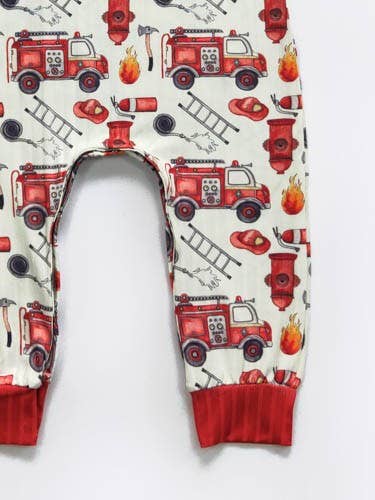Fire Engine Boy Romper