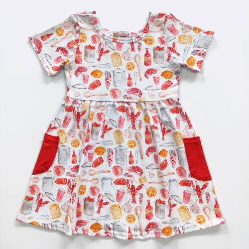 Crawfish Boil Girls Dress