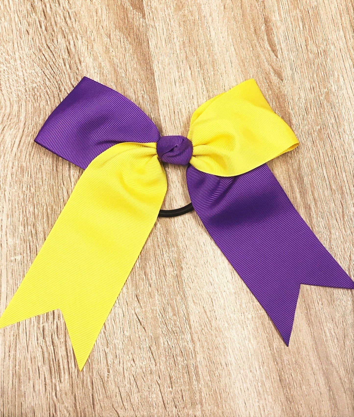School Spirit Cheer Bows: Maroon/White