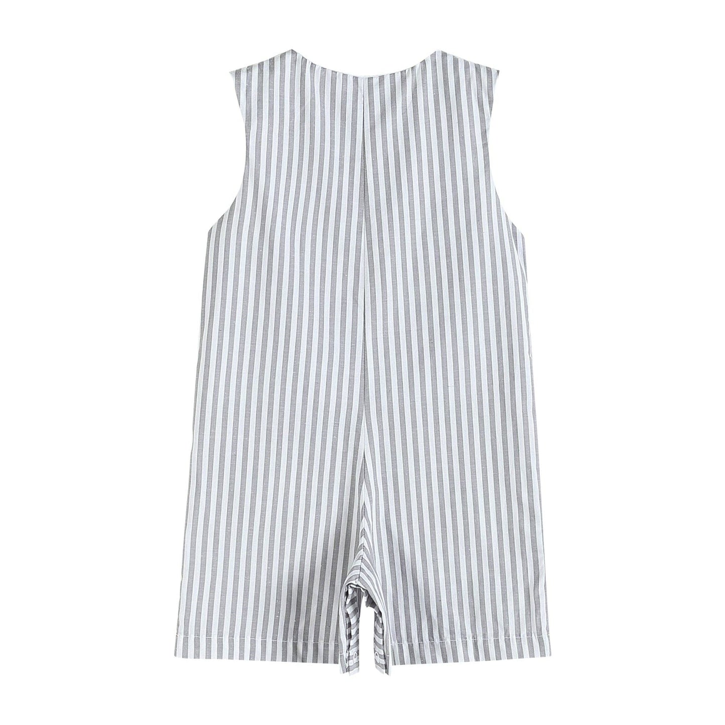 Gray & White All-American Boy Shortalls