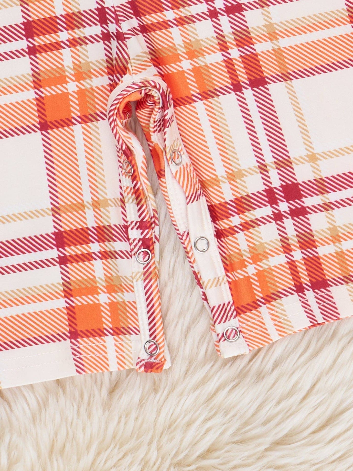 Cabin Critter Smocked Embroidered Plaid Johnny