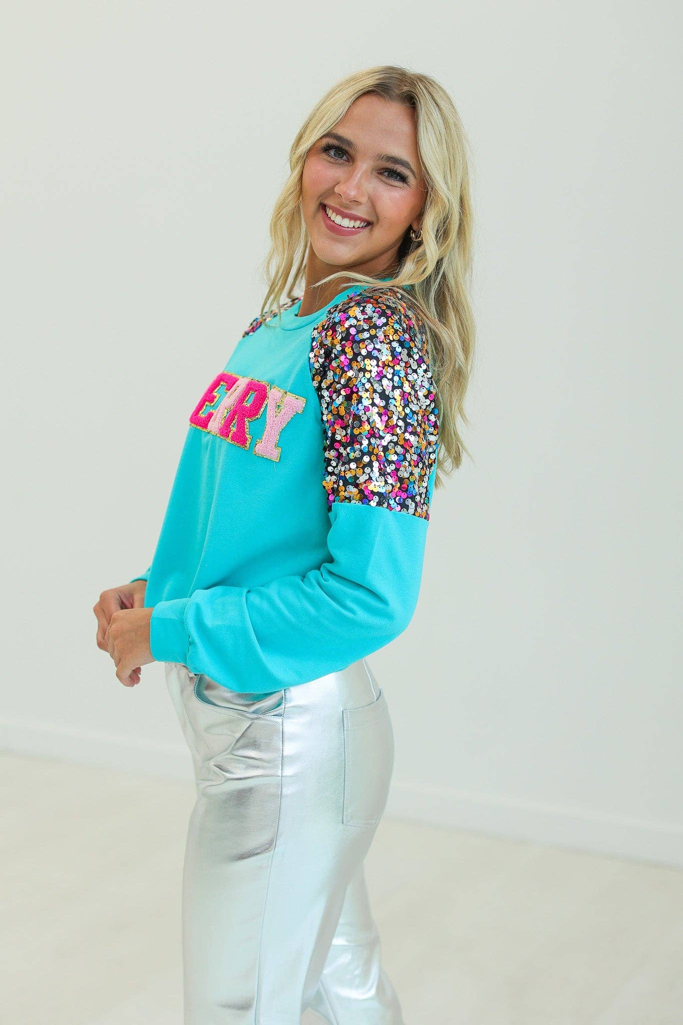 Merry Turquoise Sweatshirt