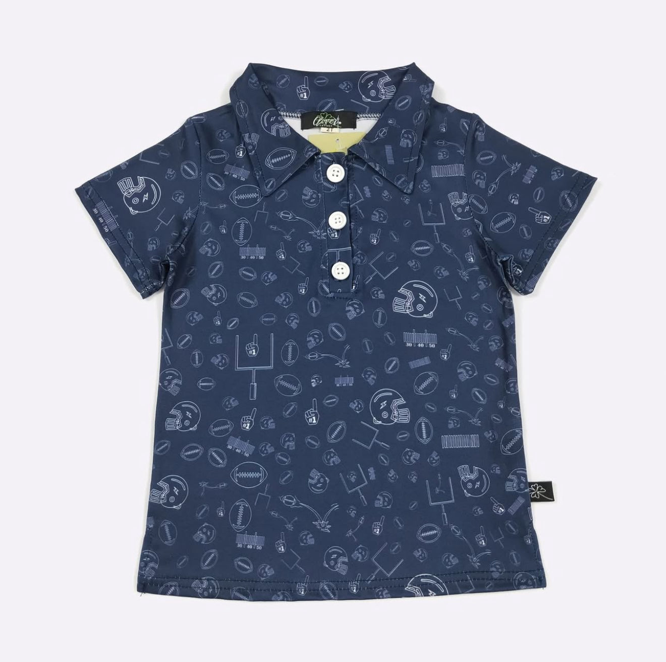 Field Goal Football Boy Collar Shirt