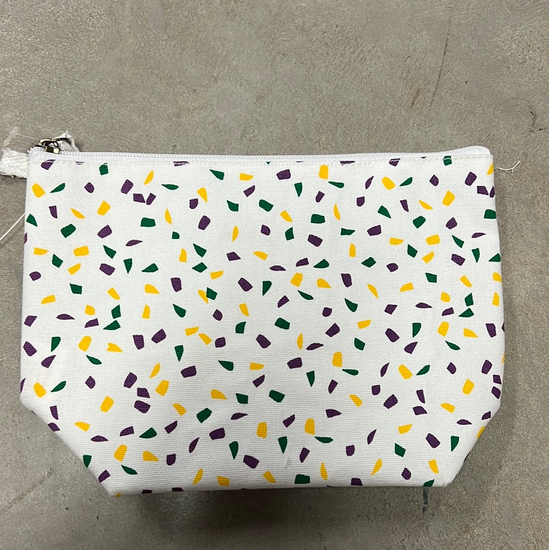 Mardi Gras Confetti Shore Cosmetic Bag