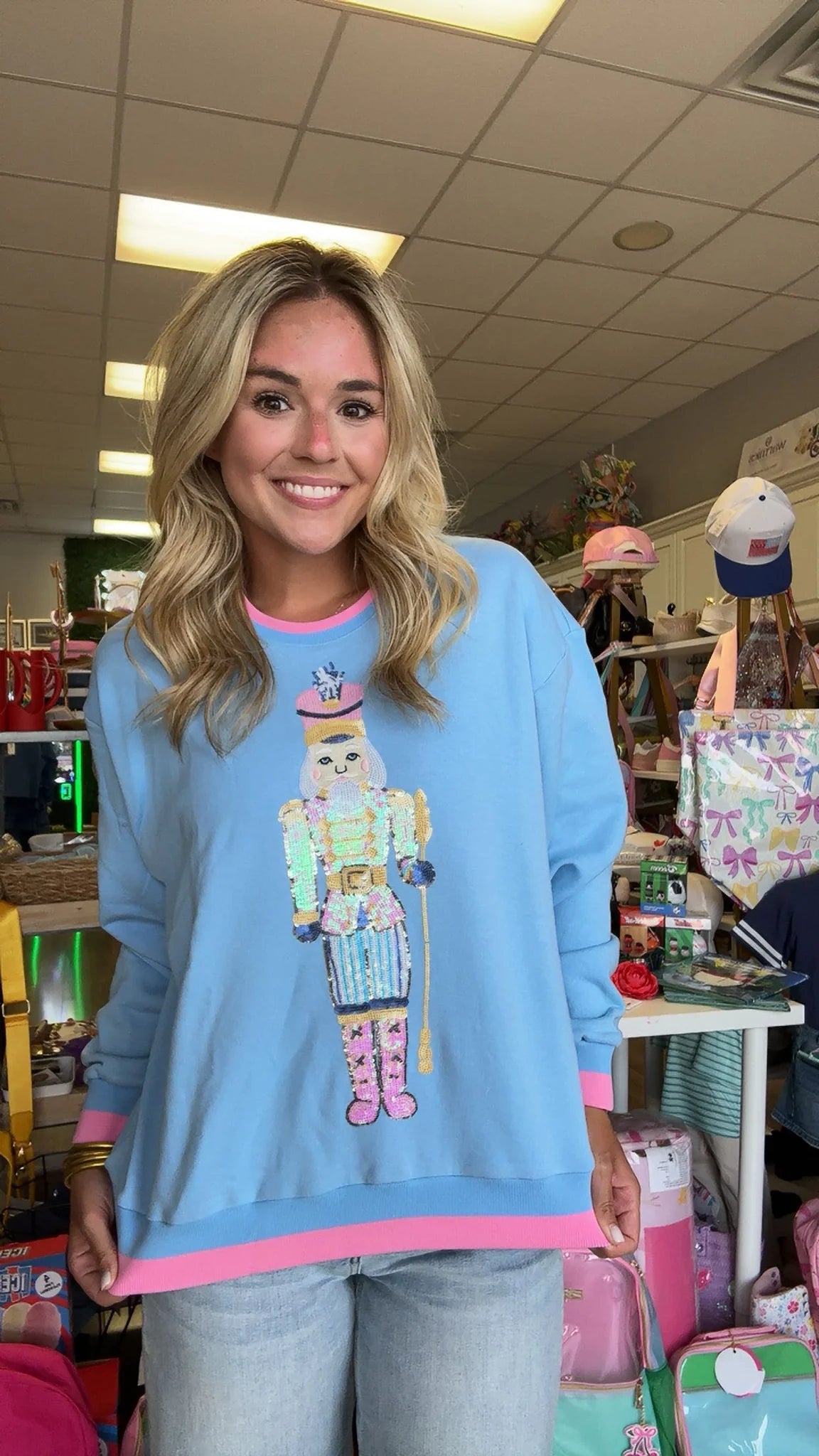 Sequin Colorful Nutcracker Sweater Kids & Adult
