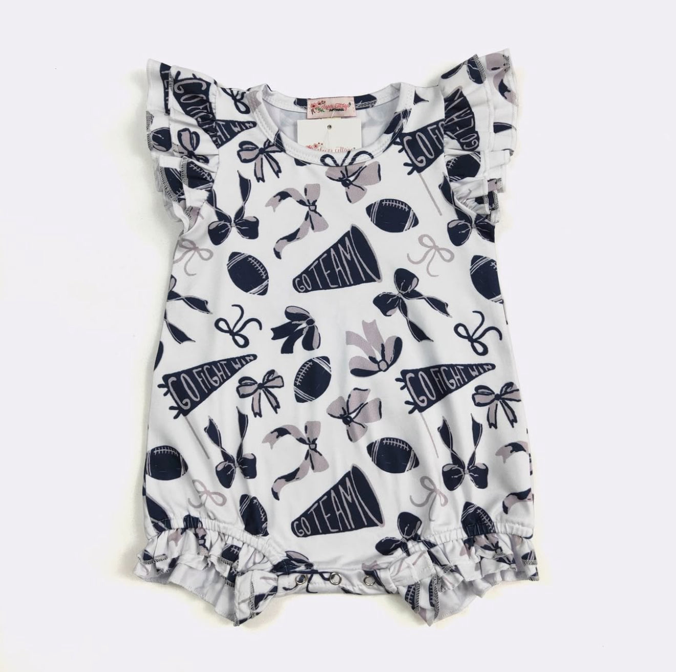 Go Team Navy Baby Romper