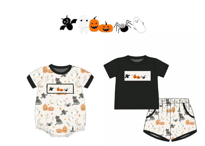 Spooky Pals Smocked Halloween Bubble