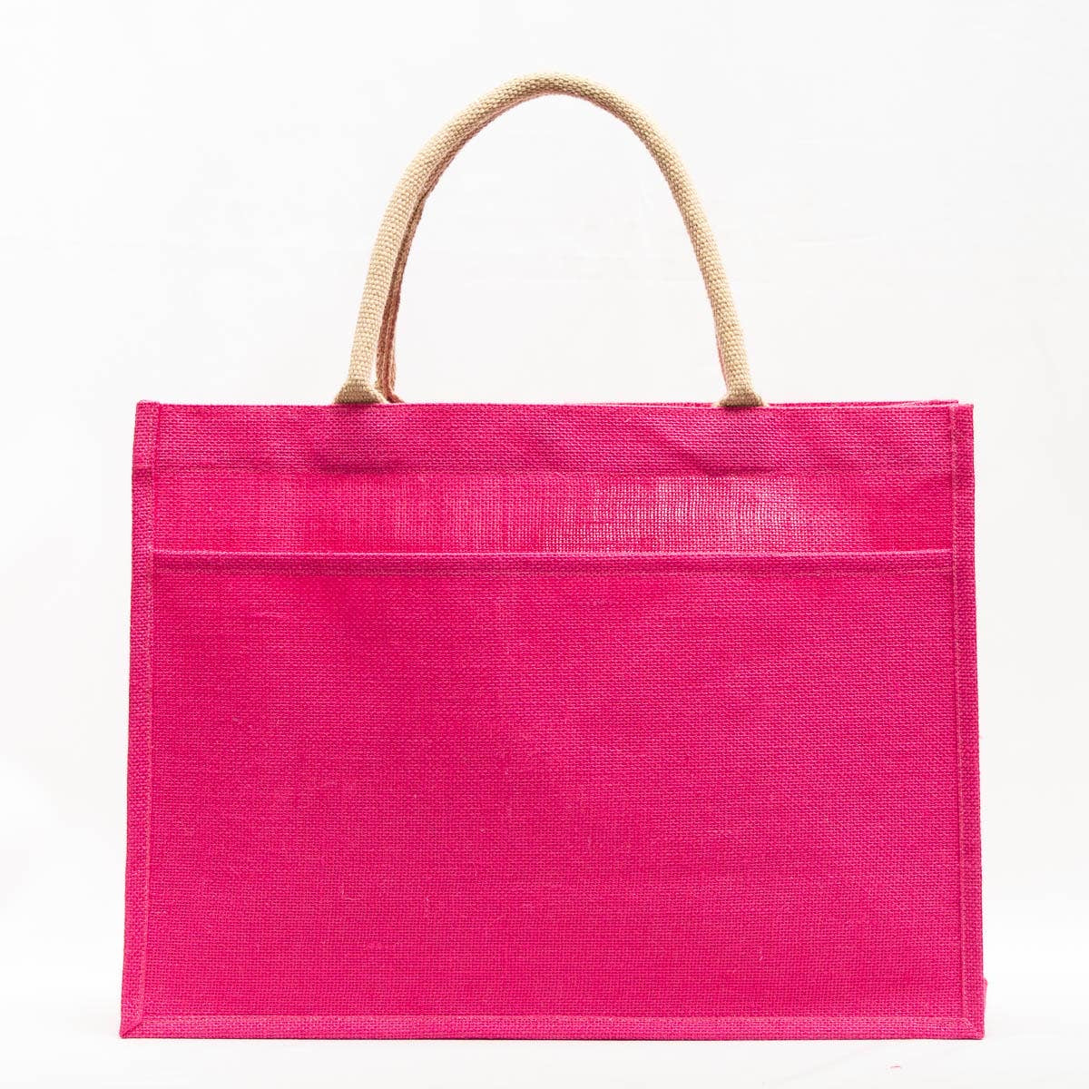 Jute Pocket Tote 19x14x7.5