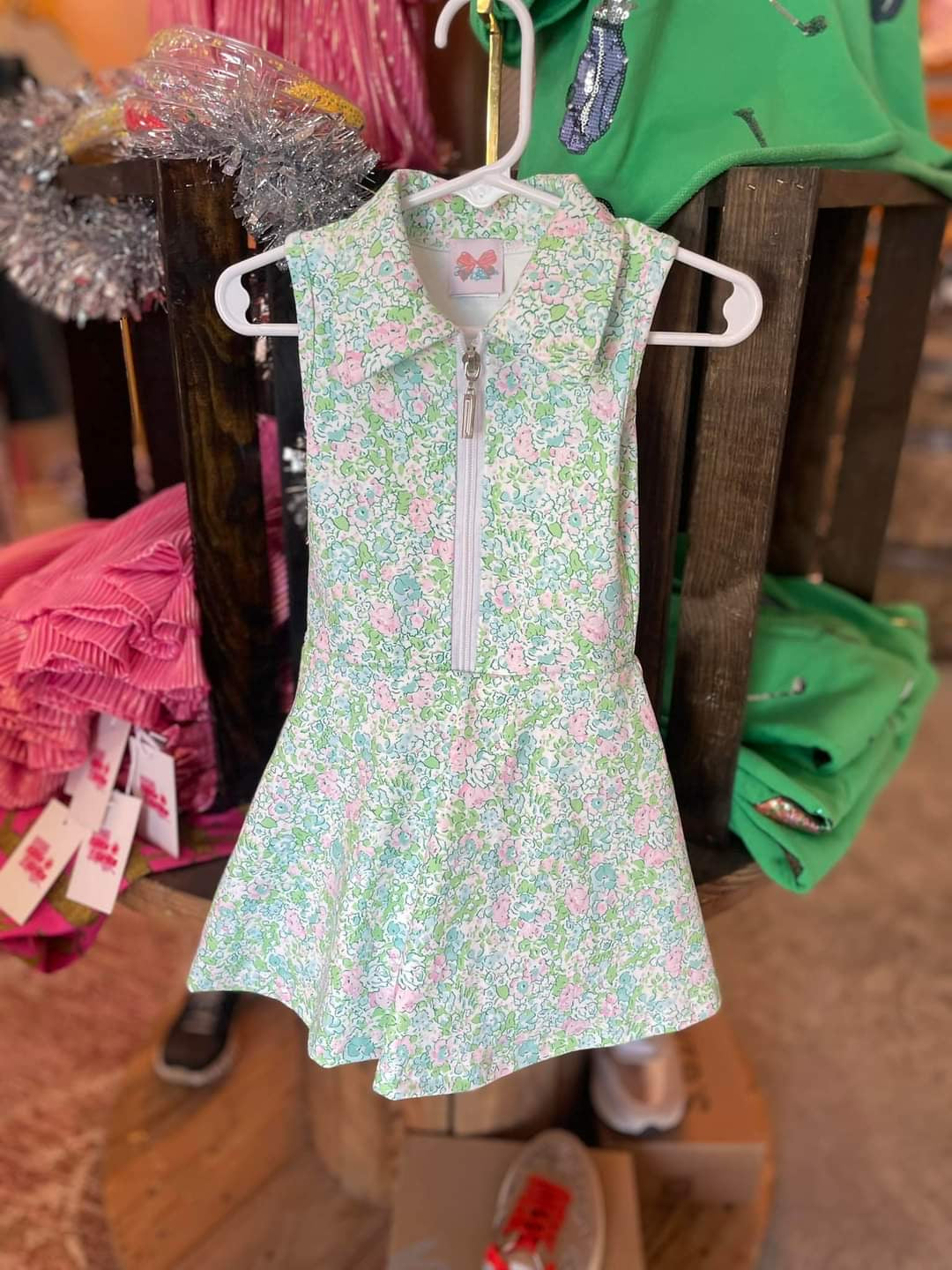 Brilliant Green Tennis Dress
