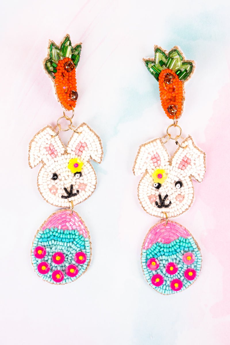 All About Easter Seed Bead Earrings
