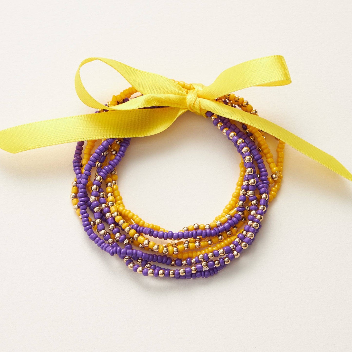 College Football Seed Bead Bracelet