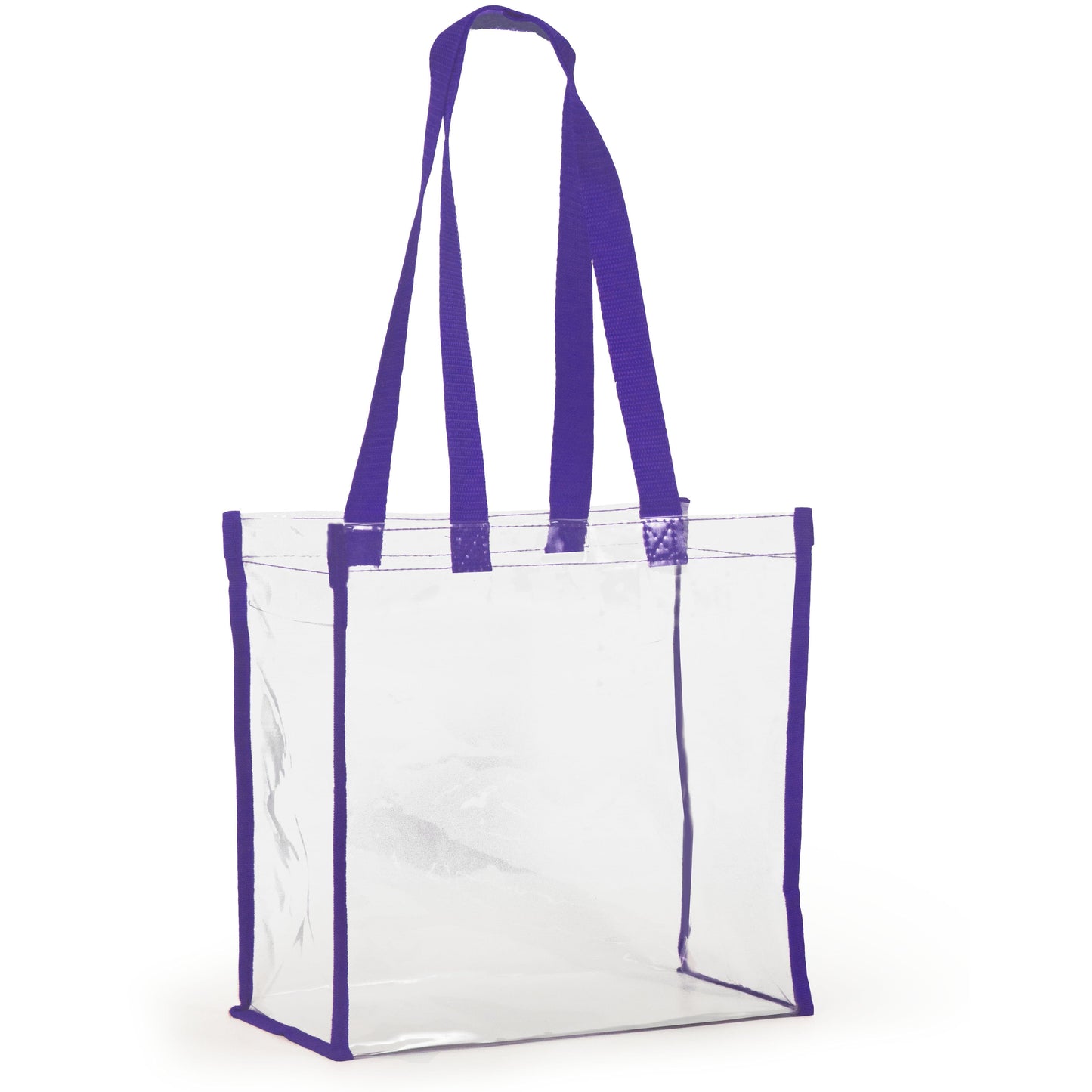 Clear Stadium Tote - Purple