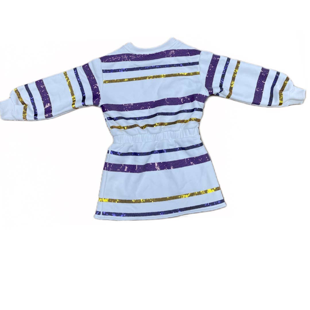 Throw Me the Ball Dress- Purple & Gold