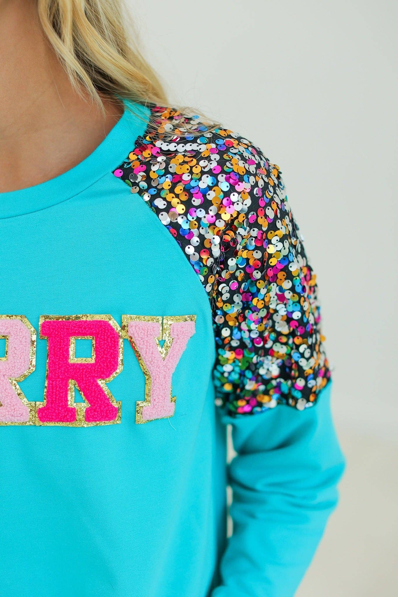 Merry Turquoise Sweatshirt