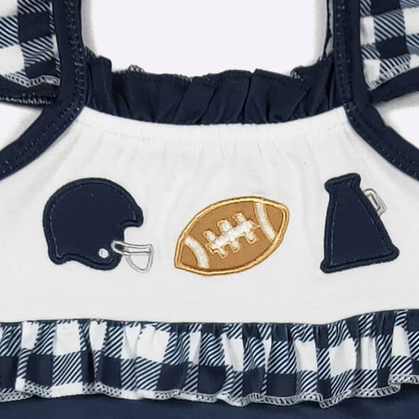 Team Spirit Baby Romper- Navy Embroidery