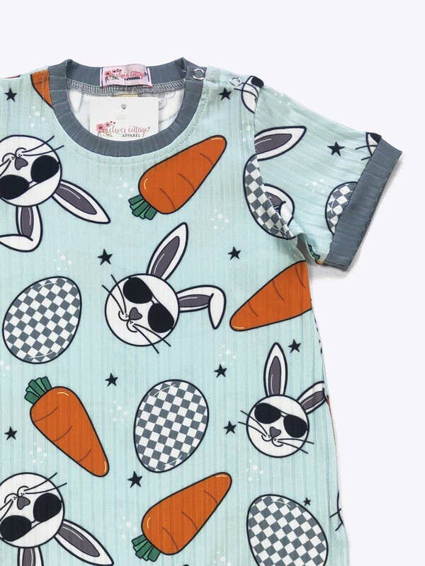 Cool Rabbit Boy Romper