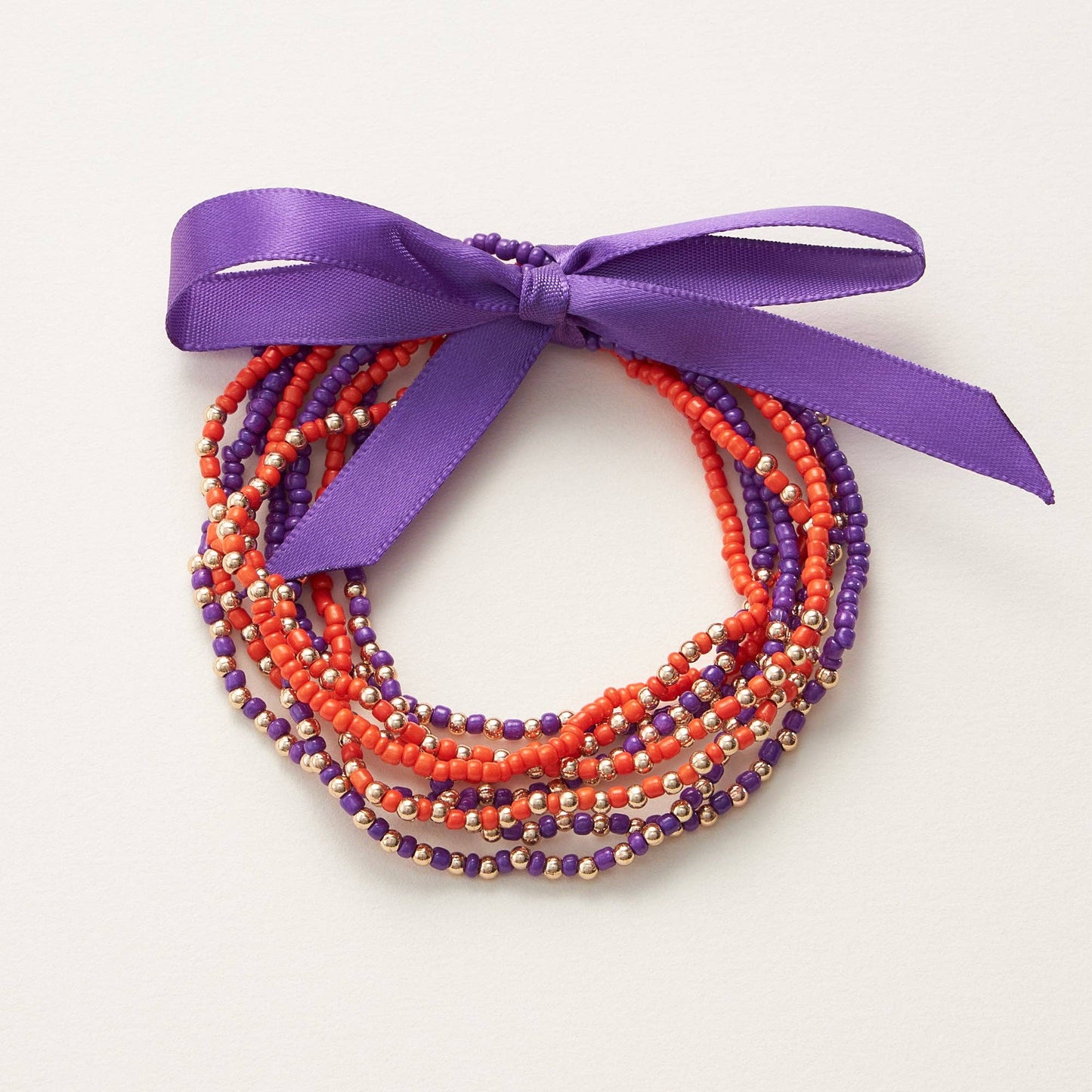 College Football Seed Bead Bracelet