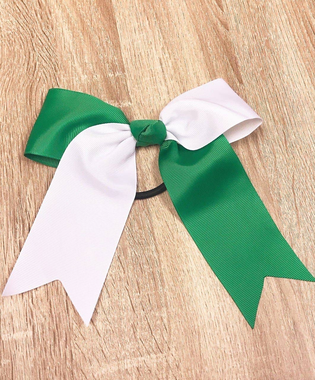 School Spirit Cheer Bows: Maroon/White