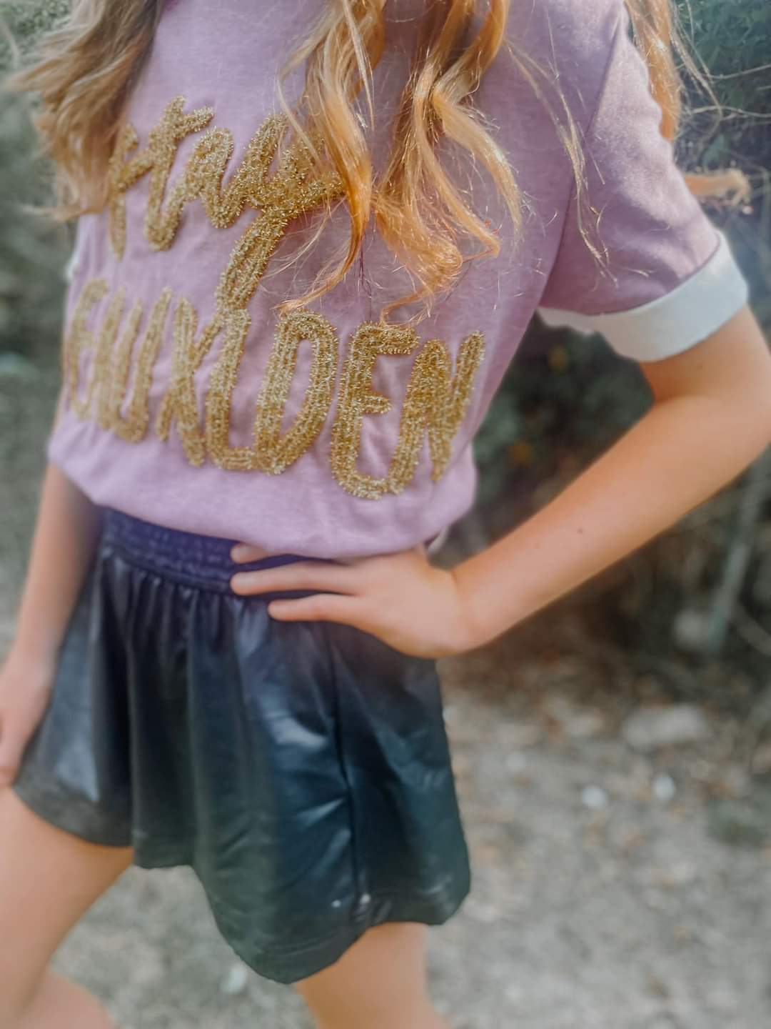 Stay Geauxlden Tinsel Tee Youth & Adult