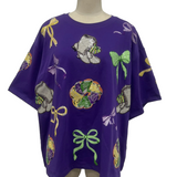 King Cakes and Bows Sequin Tee