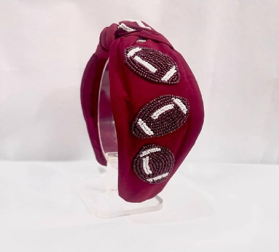 Maroon Football Game Day Headband