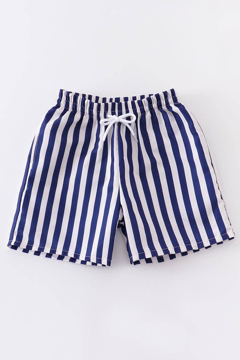 Navy Stripe Boy Beach Swim Short