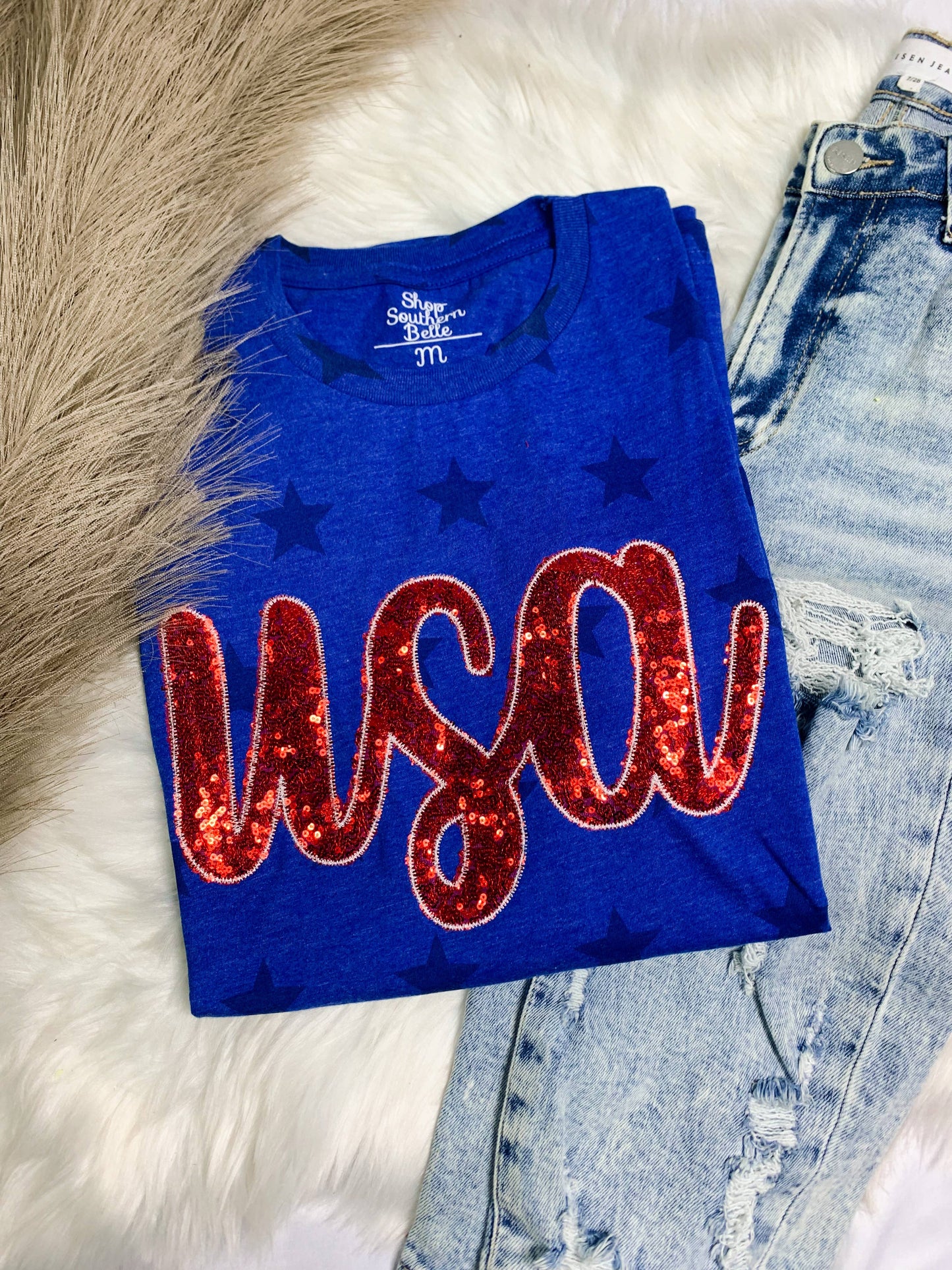 Star USA Patriotic 4th of July Short Sleeve
