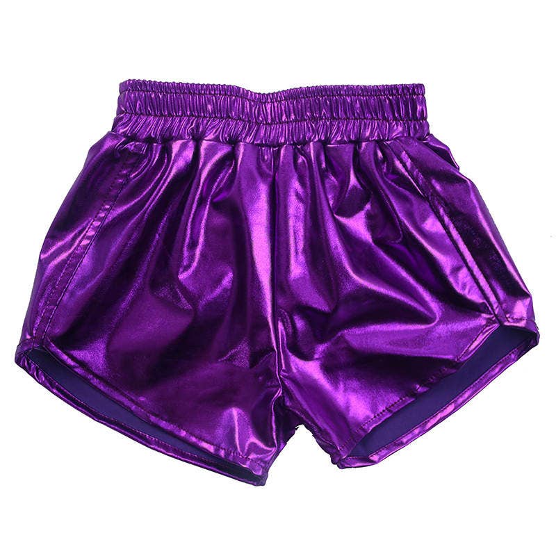 Metallic Shorts- Purple
