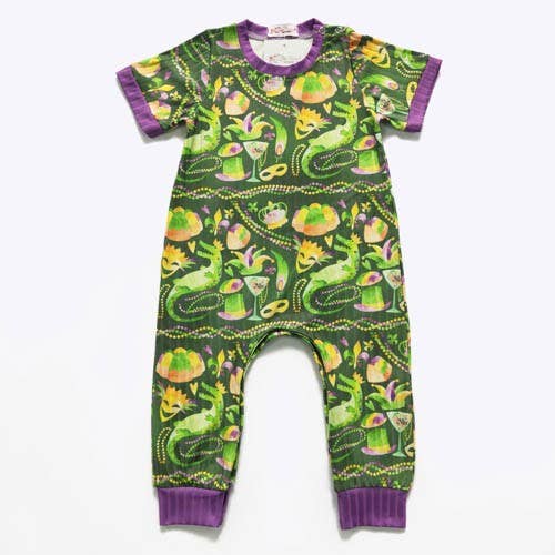 Mardi Gator Boy Romper