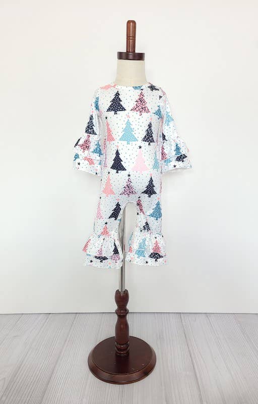 Christmas Confetti Trees Baby Romper