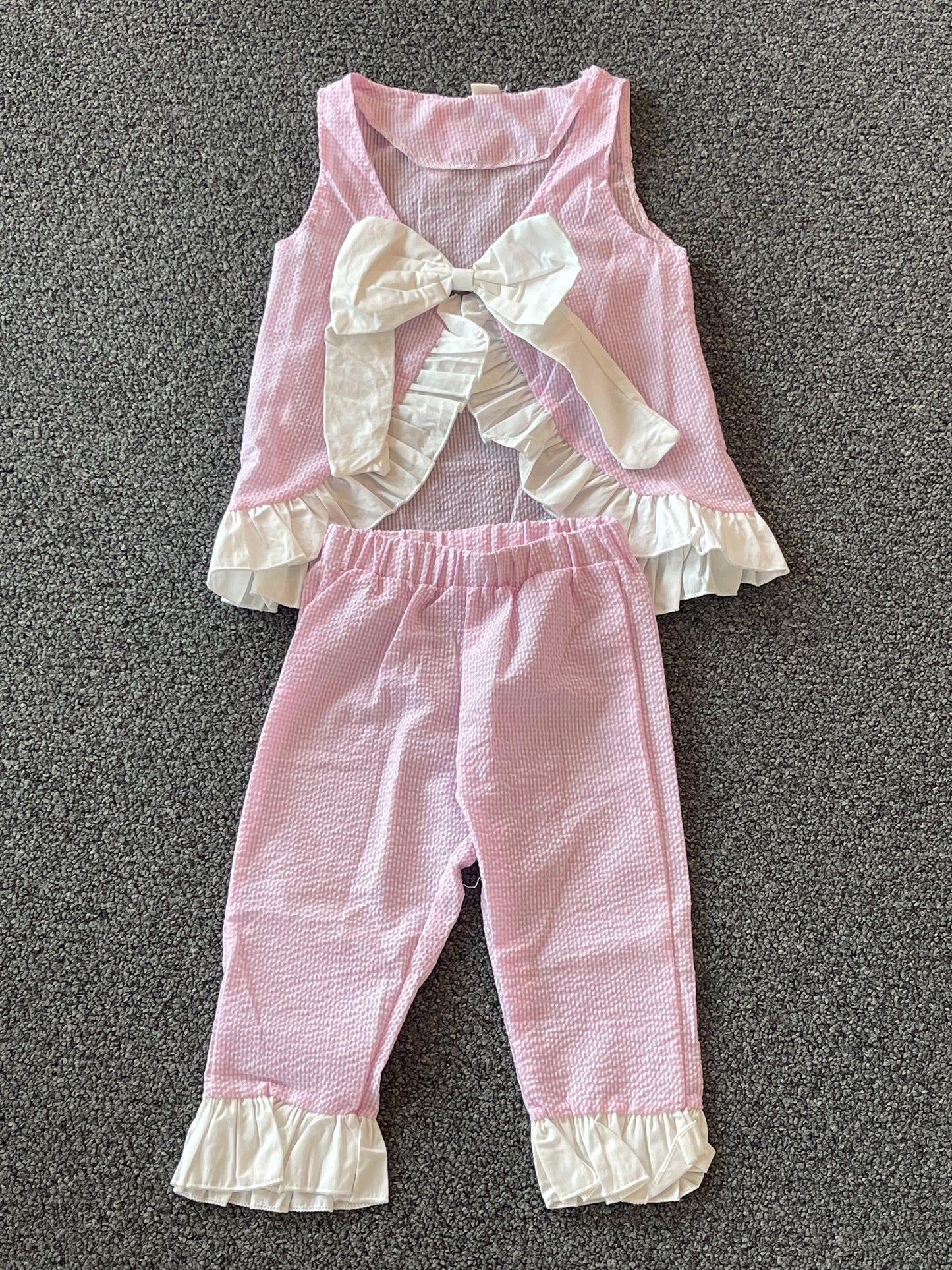 Spring Swing Top Capri Set Pink