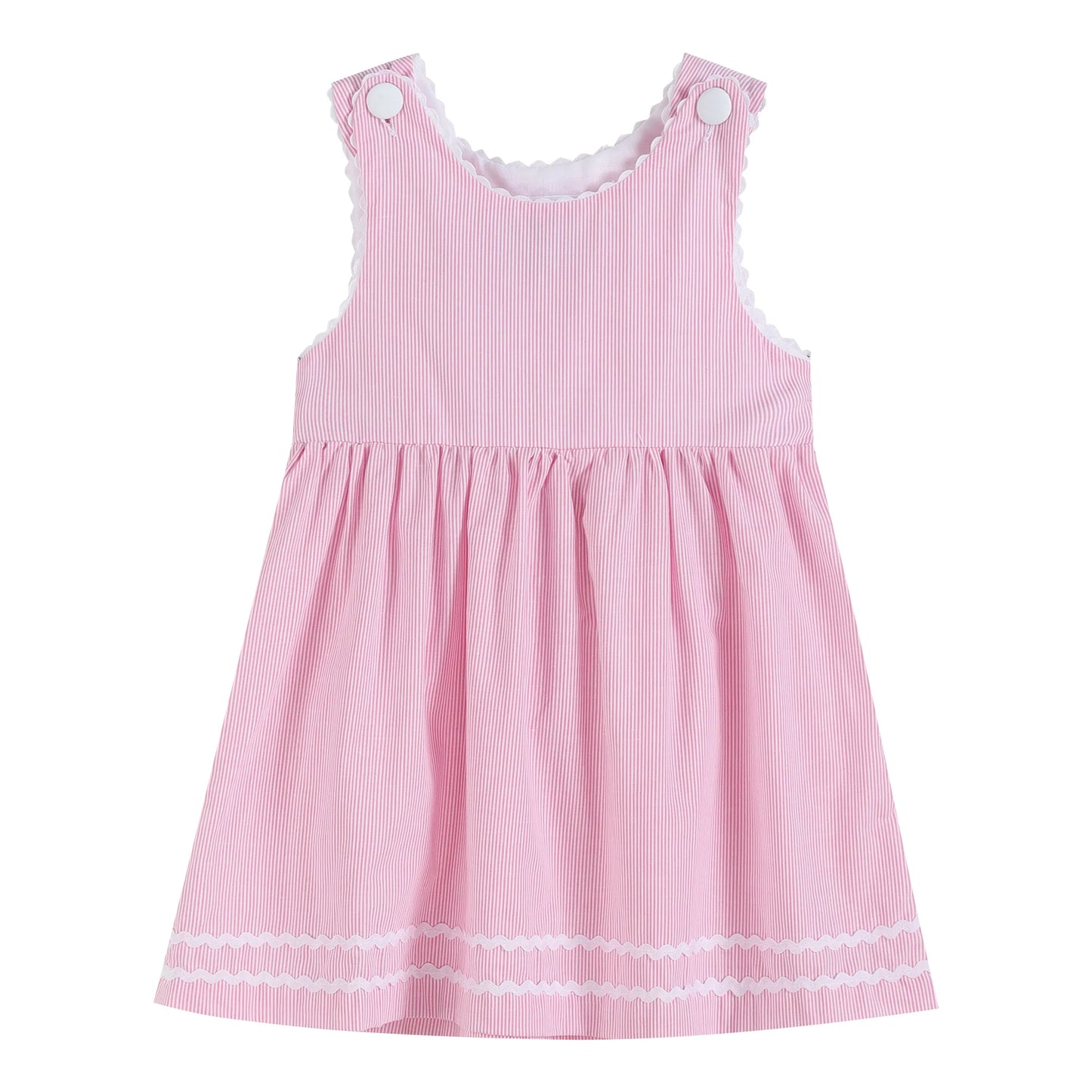 Classic Pink Seersucker Baby A-line Dress