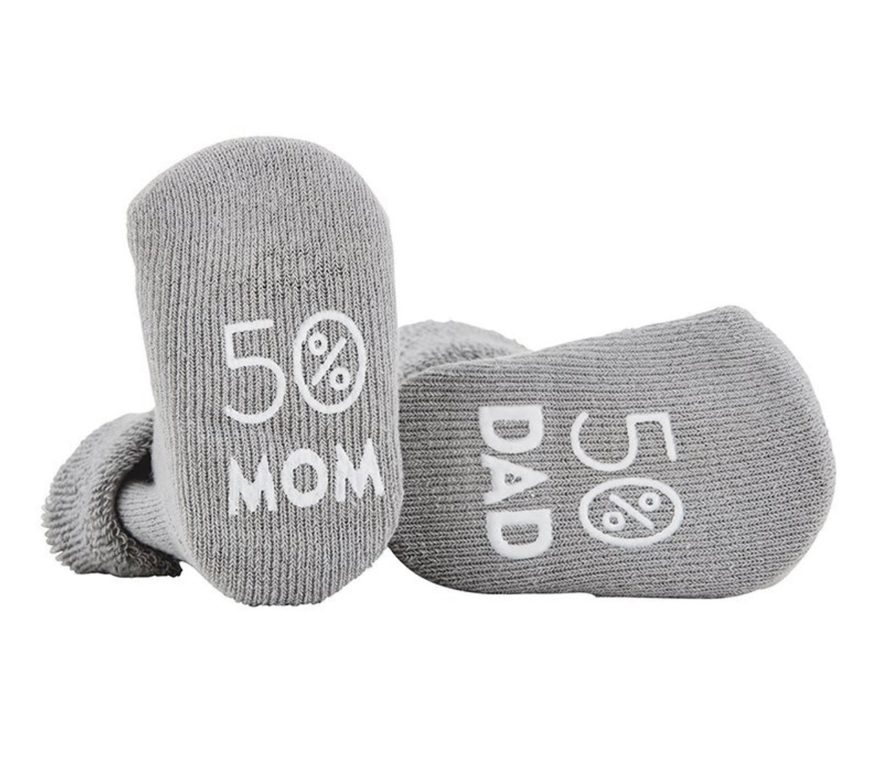 50/50 Mom and Dad Gray Socks