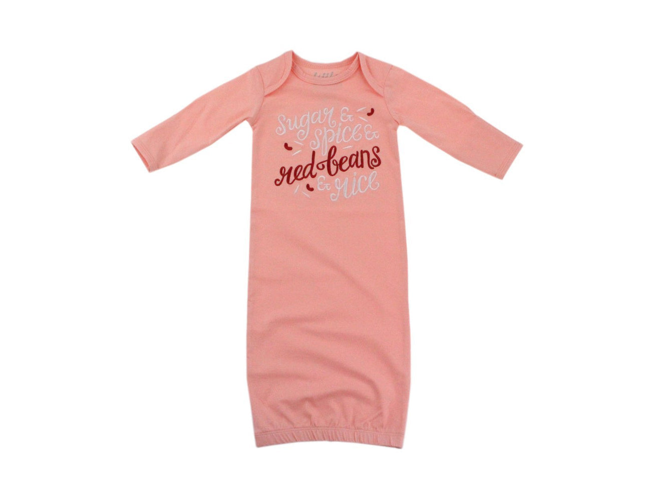 Red Beans and Rice Baby Gown 0-3M